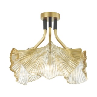 4870/3C HALL ODL_EX22 49 золотой/чёрный/стекло Люстра потолочная E14 3*40W VENTAGLIO-foto5