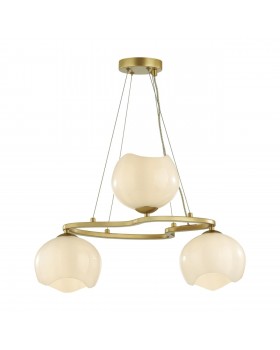 4873/3 MODERN ODL_EX22 83 золотой/белый/стекло Люстра E14 3*40W WATERLILY-foto5