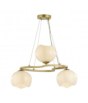 4873/3 MODERN ODL_EX22 83 золотой/белый/стекло Люстра E14 3*40W WATERLILY-foto5