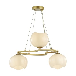 4873/3 MODERN ODL_EX22 83 золотой/белый/стекло Люстра E14 3*40W WATERLILY-foto5