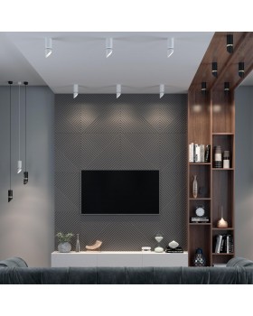 370904 OVER NT22 288 белый/хром Светильник накладной влагозащищенный IP44 GU10 9W 220V DELTA-foto3