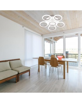 4512/96CL LN21 026 белый Люстра потолочная диммир. с пультом ДУ LED 96W 3000-6000К 8160Лм 220V LANNA-foto3