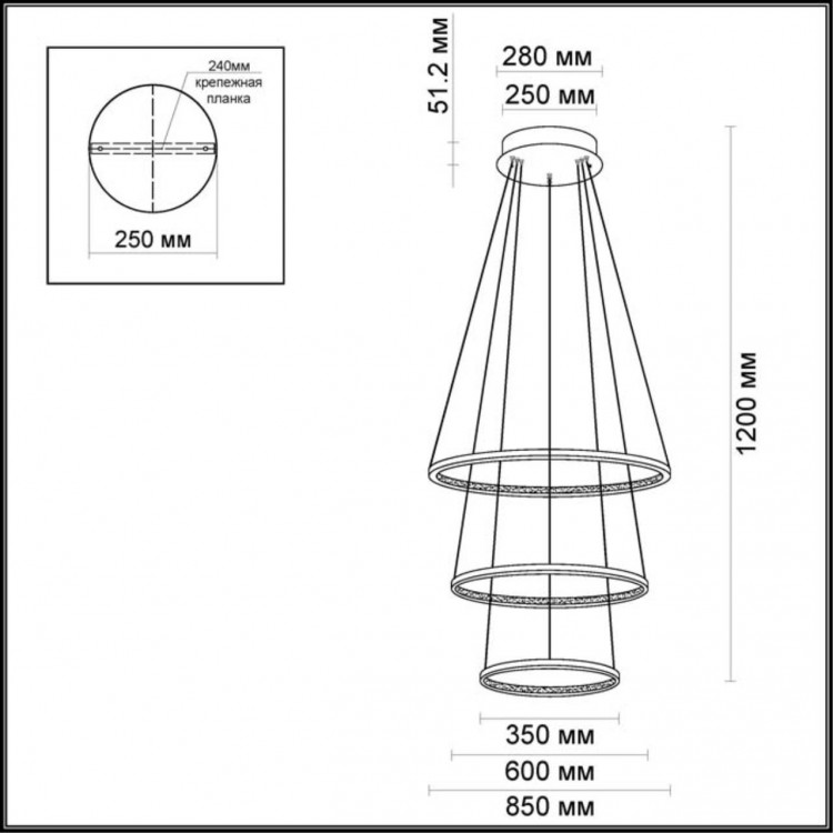 3964/99L L-VISION ODL18 173 коричневый Люстра IP20 LED 114W SATURNO