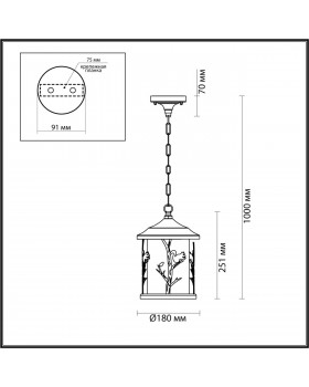 4963/1 NATURE ODL22 567 черный/стекло Ландшафтный подвес E27 1*60W IP44 CUITA-foto2