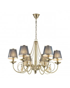 3921/6 CLASSIC ODL18 464 бронза/ткань/стекло Люстра IP20 E14 6*40W 220V NIAGARA-foto6