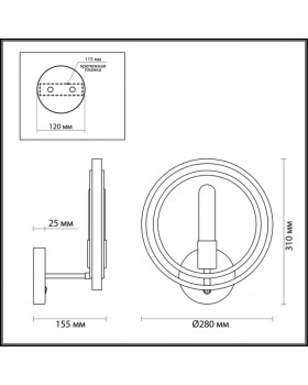 4401/1W LOFTI LN19 158 золотой, черный Бра E27 1*60W 220V MAEVE-foto2