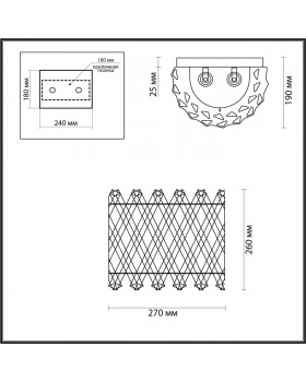 4795/2W HALL ODL21 429 золото/хрусталь Бра E14 2*40W SELVA-foto2
