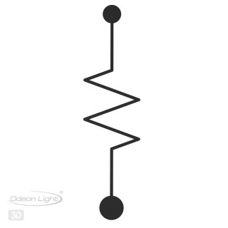 4302/36WL HIGHTECH ODL22 134 черный/металл Настенный светильник IP20 LED 36W 2285Лм 3000K ZIP-foto6