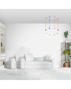 3719/8 SUSPENTIONI LN19 150 разноцветный Светильник подвесной 'паук' E27 8*60W 220V LOTTE-foto4