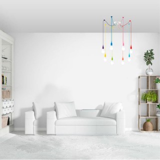 3719/8 SUSPENTIONI LN19 150 разноцветный Светильник подвесной 'паук' E27 8*60W 220V LOTTE-foto4