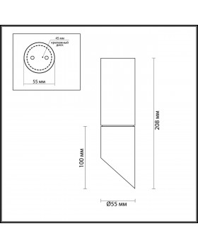 4210/1C HIGHTECH ODL20 205 белый/металл Потолочн.свет-к (поворотн по гориз оси) GU10 50W IP54 PRODY-foto2