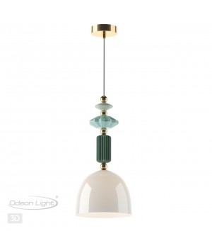 4861/1C CLASSIC ODL_EX21 75 золото/разноцветн./керамика/стекло Подвес E14 1*40W CANDY-foto5