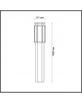 4048/1F NATURE ODL18 585 темно-серый/белый Уличный светильник, 100см IP44 E27 100W 220V GINO-foto2