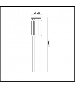 4048/1F NATURE ODL18 585 темно-серый/белый Уличный светильник, 100см IP44 E27 100W 220V GINO-foto2