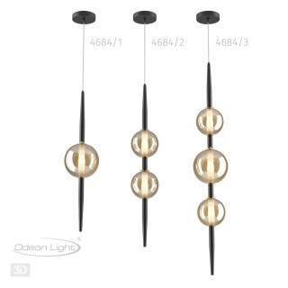 4684/3 PENDANT ODL20 356 черный/янтарный Подвес G9 3*5W 220V LAZIA-foto6