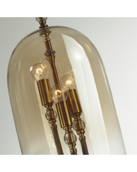 4892/3 NEO ODL_EX22 63 бронзовый с патиной/'коньячный'/стекло Подвес E14 3*40W BELL-foto7