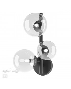 4818/3W MODERN ODL21 395 черный/прозрачный Бра с выкл. G9 3*40W TOVI-foto5