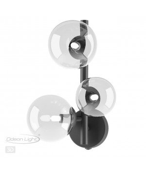4818/3W MODERN ODL21 395 черный/прозрачный Бра с выкл. G9 3*40W TOVI-foto5
