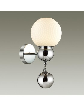 3953/1W MODERN ODL18 356 хром/белый/хромированное стекло Бра IP20 E27 60W 220V JOLLY-foto3