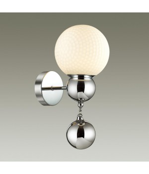 3953/1W MODERN ODL18 356 хром/белый/хромированное стекло Бра IP20 E27 60W 220V JOLLY-foto3