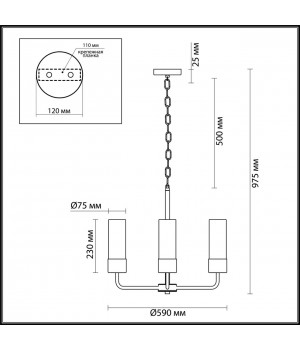 4659/6 COUNTRY ODL20 491 золотой/прозрачный Люстра E27 6*60W 220V STEPI-foto2