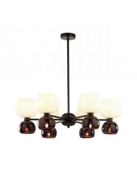 4978/12 MODERN ODL22 391 черный/белый/бордовый/стекло Люстра E14/G9 6+6*40W CHANGI-foto4