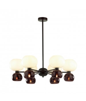 4978/12 MODERN ODL22 391 черный/белый/бордовый/стекло Люстра E14/G9 6+6*40W CHANGI-foto4