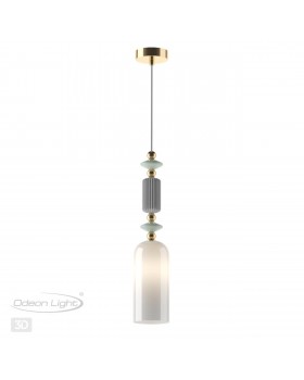 4861/1A CLASSIC ODL_EX21 75 золото/разноцветн./керамика/стекло Подвес E14 1*40W CANDY-foto5