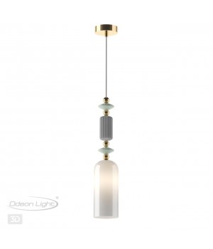 4861/1A CLASSIC ODL_EX21 75 золото/разноцветн./керамика/стекло Подвес E14 1*40W CANDY-foto5