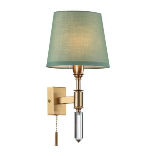 4887/1W MODERN ODL_EX22 89 бронзовый/зеленый/абажур ткань Бра с выкл. E14 1*40W LONDON-foto6
