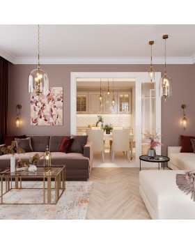 4892/3 NEO ODL_EX22 63 бронзовый с патиной/'коньячный'/стекло Подвес E14 3*40W BELL-foto3