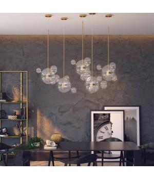 4640/12L L-VISION ODL20 329 золотой/прозрачный Подвес LED 4000K 12W 220V BUBBLES-foto3