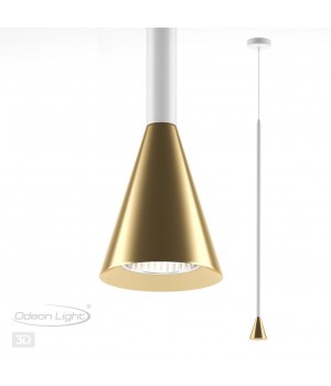 3884/1GW HIGHTECH OLD21 315 белый/золотист/металл Подвесн. светильник IP20 LED GU10 7W PIPA-foto4