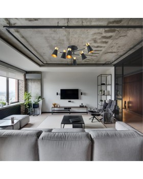 3790/6C LOFTI LN19 164 матовый черный, золотой Люстра потолочная E14 6*40W 220V LIAM-foto4