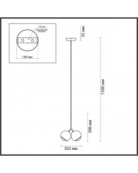 4227/12LA L-VISION ODL21 255 золотистый/металл Подвесной светильник IP20 LED 12W 600Лм 3000К MIA-foto2