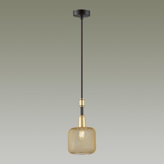 4975/1 LOFT ODL22 475 черный/мат.золотой/металл.сетка Подвес E14 1*40W LECOLA-foto3