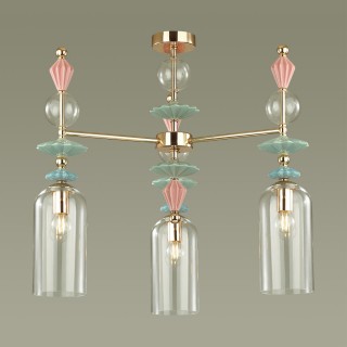 4855/3C CLASSIC ODL_EX21 65 золото/разноцветн./керамика/стекло Люстра потолочная E14 3*40W BIZET-foto4