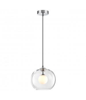 4955/1 PENDANT ODL22 297 хром/ белый/прозрачный/стекло Подвес G9 1*40W LOSTAR-foto5