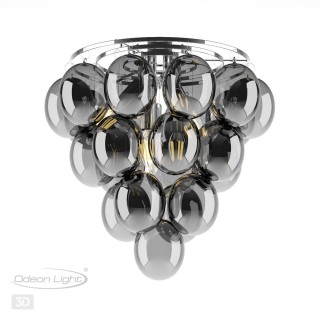 4797/6C MODERN ODL21 345 дымчатый/хром Люстра потолочная E14 6*40W GRAPE-foto4