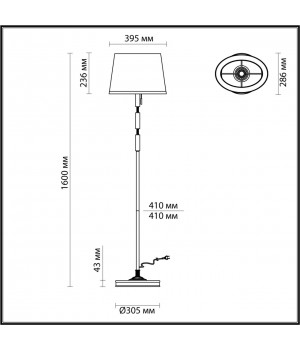 4894/1F MODERN ODL_EX22 91 бронзовый/белый/абажур ткань Торшер E27 1*60W LONDON-foto2