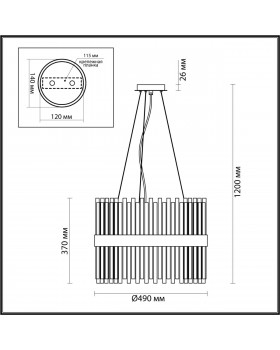 4786/12A HALL ODL21 456 золото/металл/стекло Люстра E14 12*40W VIKETA-foto2