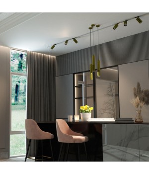 370765 PORT NT21 085 золото Светильник трековый однофазный трехжильный IP20 GU10 50W 220V MAIS-foto3