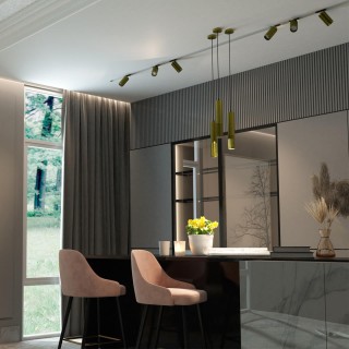 370765 PORT NT21 085 золото Светильник трековый однофазный трехжильный IP20 GU10 50W 220V MAIS-foto3