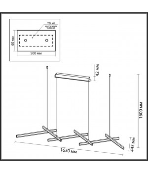 3890/85L L-VISION ODL20 146 черный/металл Подвесной светильник LED 4000K 85W 220V RUDY-foto2