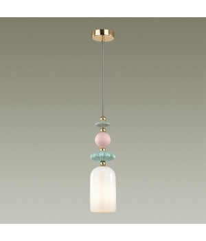 4861/1B CLASSIC ODL_EX21 75 золото/разноцветн./керамика/стекло Подвес E14 1*40W CANDY-foto4