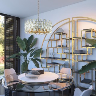 4121/10 HALL ODL19 481 золото/хрусталь Люстра E14 10*40W DIORA-foto3