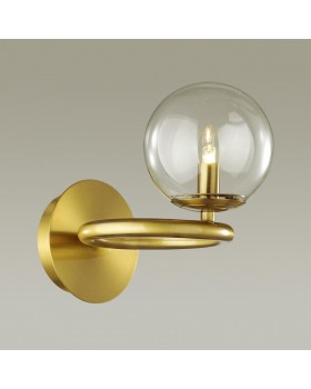 4276/1W MODERN ODL21 337 прозр/стекло/золотистый Настенный светильник IP20 G9 1*40W NUVOLA-foto4