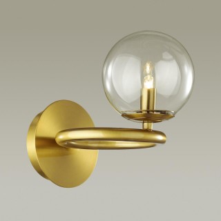 4276/1W MODERN ODL21 337 прозр/стекло/золотистый Настенный светильник IP20 G9 1*40W NUVOLA-foto4