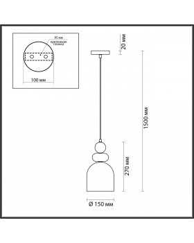 4589/1B SUSPENTIONI LN21 071 золотой Подвес E27 60W 220V GILLIAN-foto2