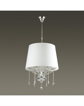 4195/6 CLASSIC (В 2-Х КОРОБКАХ) ODL19 420 хром/хрусталь/белый Люстра E14 6*40W TEONA-foto3